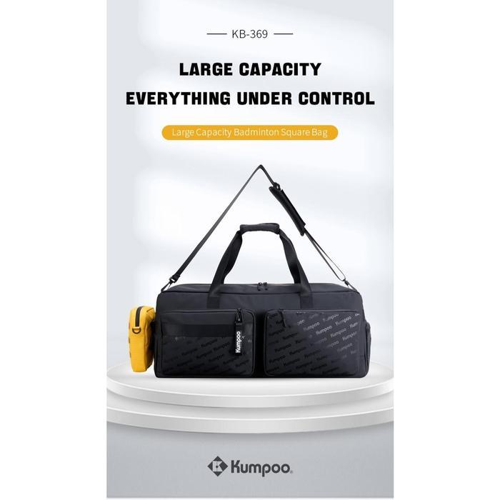 Kumpoo Badminton Large Racket Bag KB-369 Orange Tas Raket Bulutangkis Besar KB369 KB 369 Oren
