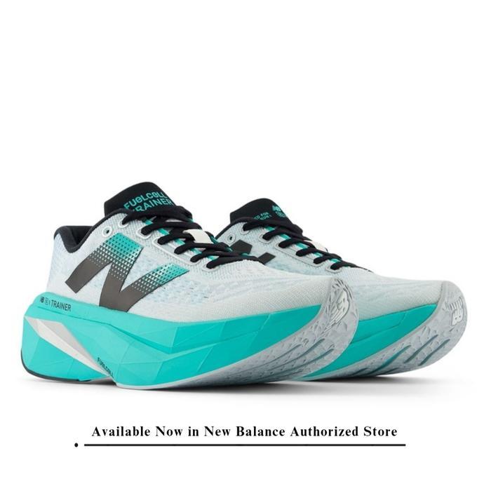 Sepatu Nb New Balance Fuelcell Supercomp Trainer V3 White Cyber Jade Tbk