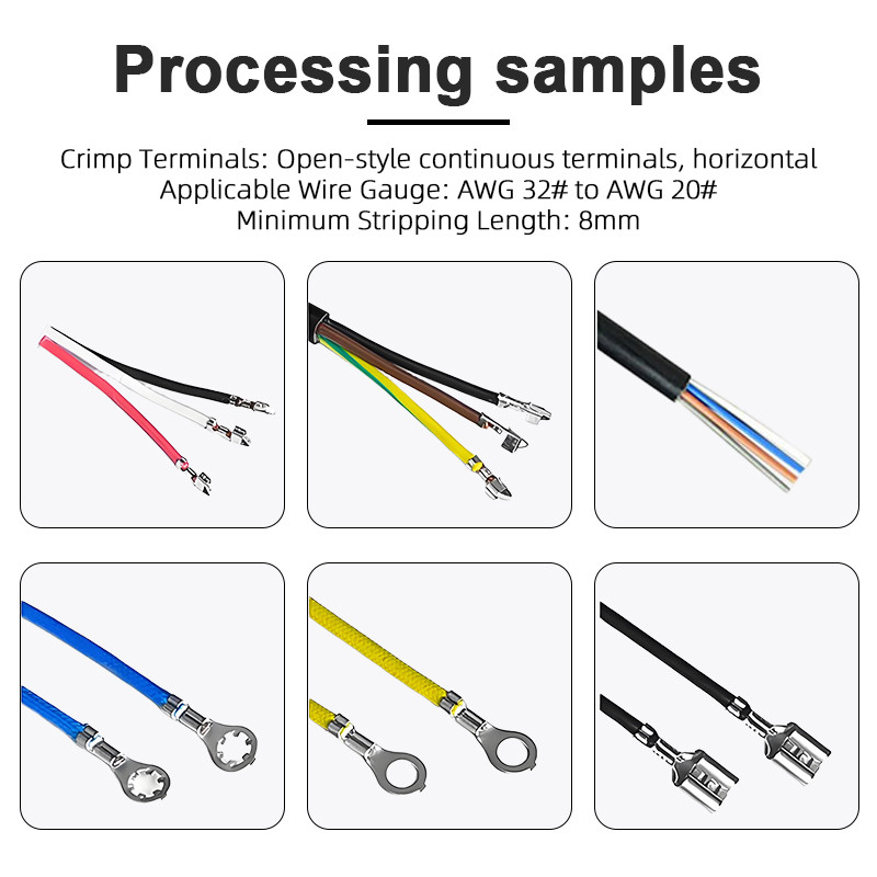 Horizontal Terminal Crimping Machine Wire Stripper for AWG32-AWG20 Sheathed Wire Core Wires Cable