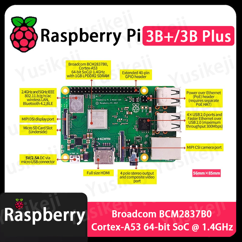 Original Raspberry Pi 3B+ KIT Raspberry Pi 3B Plus 3B+ kit 3B Plus kit BCM2837B0 3B+ 3B PLUS