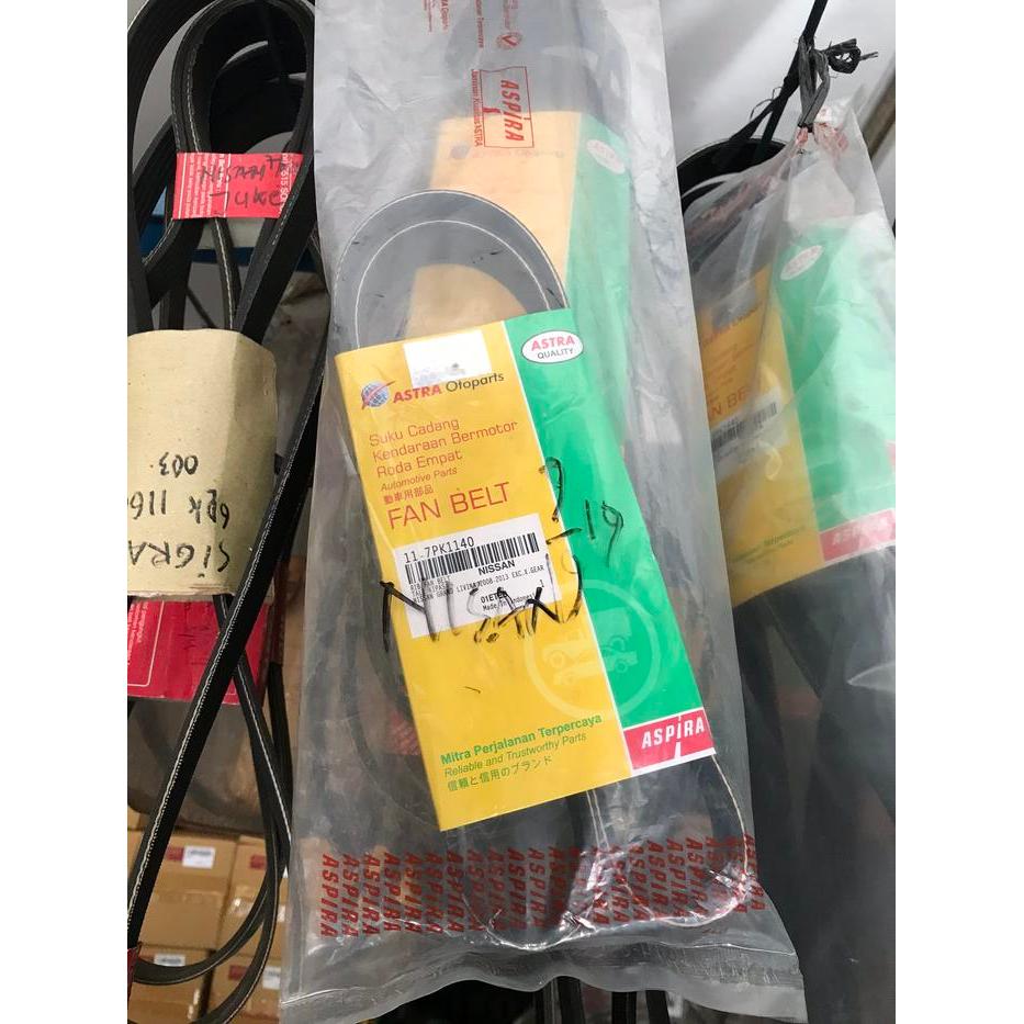 FREE ONGKIR TALI KIPAS / FAN BELT GRAND LIVINA (2008-2013) ASPIRA ORI 11-7PK1140 BISA COD