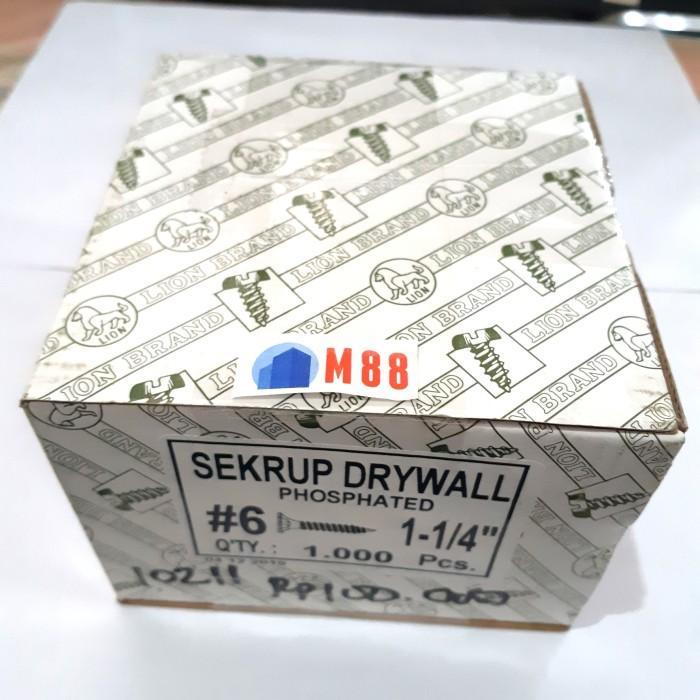 Skrup Gypsum 1 1/4 Inch (3 Cm) -Dus- Sekrup Kayu Gipsum 6X1 1/4