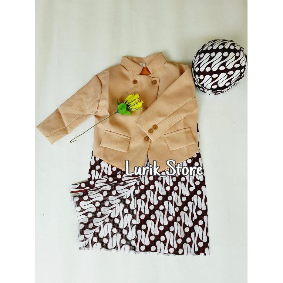 TERMURAH Set Beskap Jawa Anak Bayi umur 2 bln - 10 tahun / Baju AJawa Anak Laki / Beskap anak /
