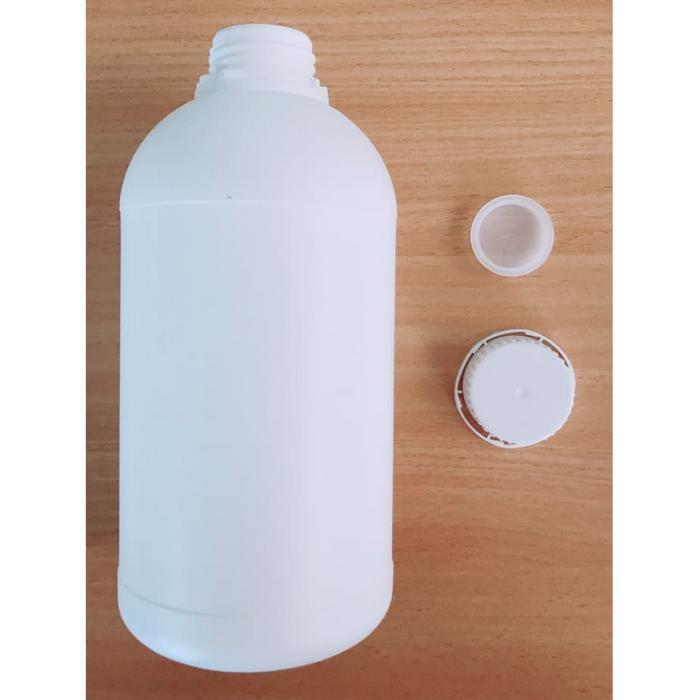 "New" Botol Plastik HDPE + Tutup 1000ml, putih doff