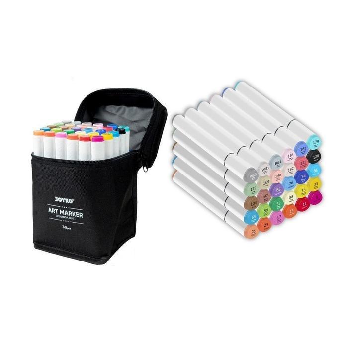 [SET] Spidol / Brush Pen / Coloring Art Marker / Sketch Marker - Joyko ARMK-66-30 MURAH