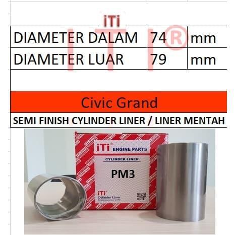 Cylinder Liner (Boring) Honda Grand Civic (Pm3) Merek Iti