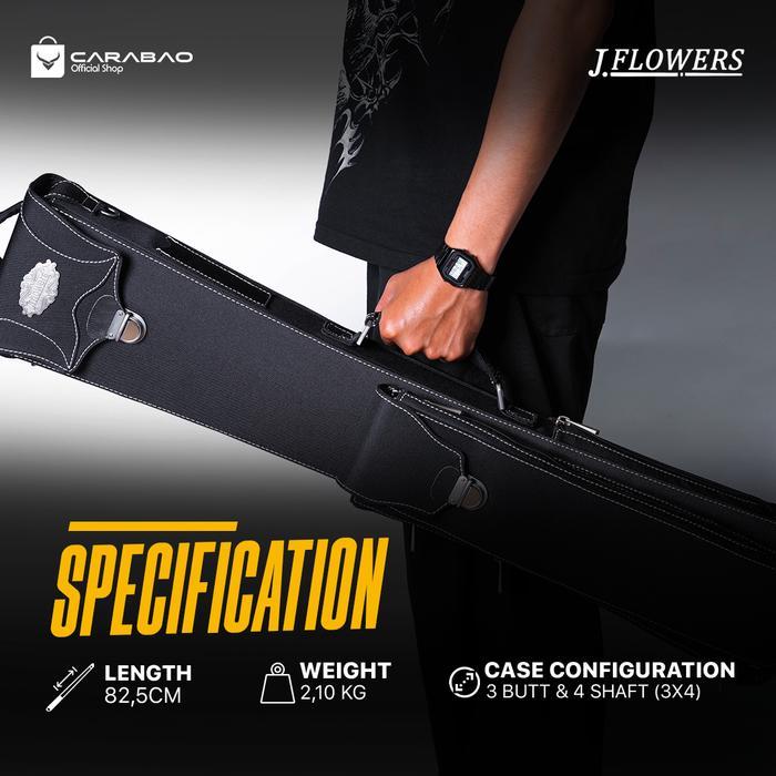 ORIGINAL Cue Case Jflowers JF0056 Series Hard Case (3x4) - Tas Stick Billiard READY STOCK