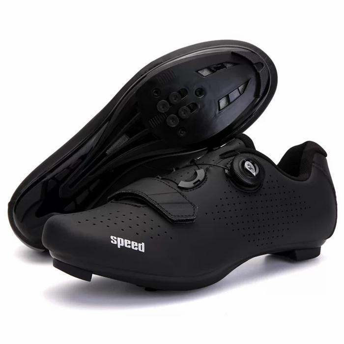 speed sepatu sepeda multi cleat rodbike mtb sepatu gowes cleat hitam