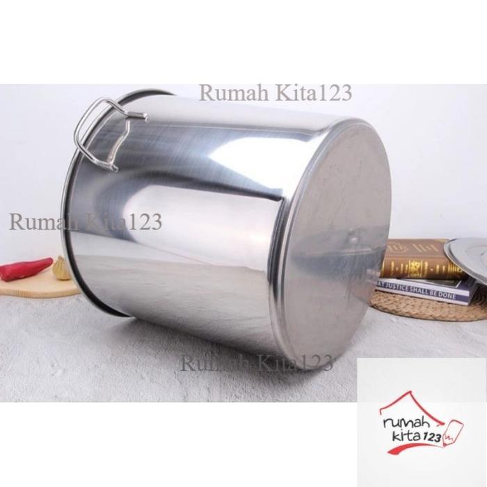 Panci Stainless Jumbo Tinggi Baso Soto Stock Pot Besar Tebal