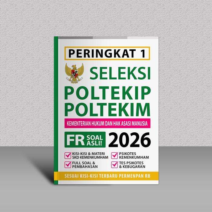BUKU SELEKSI POLTEKIP POLTEKIM 2026 - BUKU KEDINASAN 2026 - SOAL UJIAN POLTEKIP POLTEKIM KEMENKUMHAM
