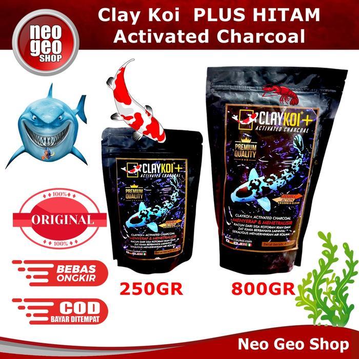 Clay Koi ClayKoi 250gr 250 gr PLUS HITAM Activated Charcoal Penjernih Kolam Koi