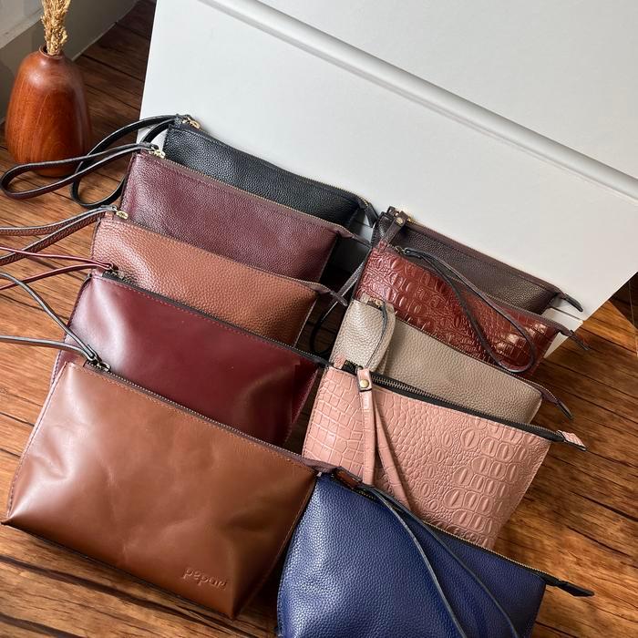 Pepari Leather Pouch Kulit Sapi Asli *