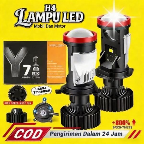 Garansi 5 TahunMini Projie Y7D Lampu Led Mobil Dan Motor H4 /Biled/ Mini PJECTOR PROJIE Y7D SUPER