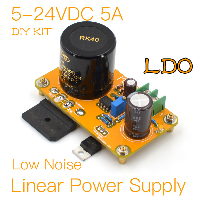 MOFI-LDO5A Mosfet Linear Pwer Supply (SingleRail)5-24VDC 5A DIY KIT