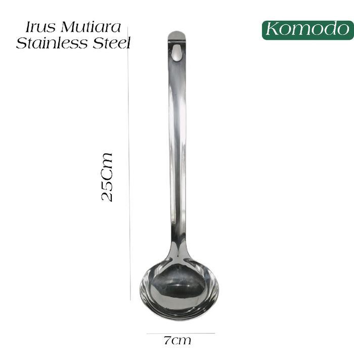 Komodo Irus Polos Irus Kuah Stainless Steel Tebal Panjang 25cm Dapur Kitchenware
