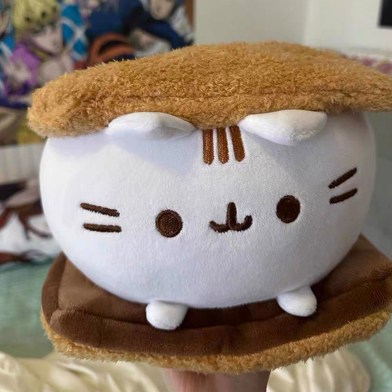 Hot In Stock Pusheen Kawaii Plush Toy Burger Cat Stuffed Animal Dolls Home Bedroom Desktop