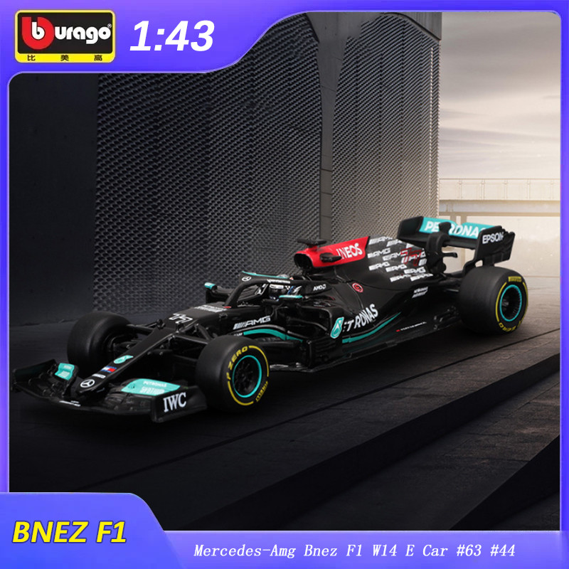 1:43 Bburago 2023 Mercedes-Amg Bnez F1 W12 E Car #63 #44 Diecast