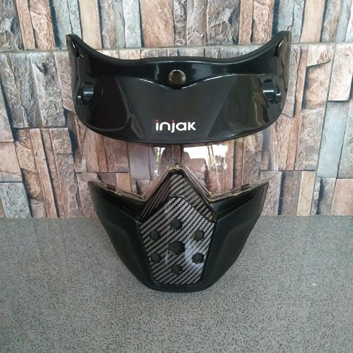 Visor Mask Injax Pnp All Type Bogo Google Mask 3 Kancing Bukan Kaca Bogo Flat Ll Cod Gold Helm