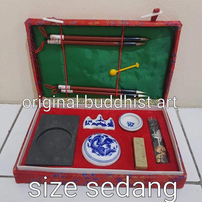 kuas maobi kaligrafi china perset sedang include tinta zhusha
