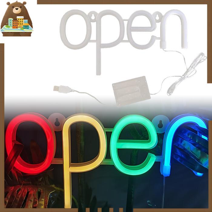 Terlaris Lampu Neon Open LED Neon Flex Cafe Open Sign Neon Wall Decor Untuk Barbershop Toko SALE