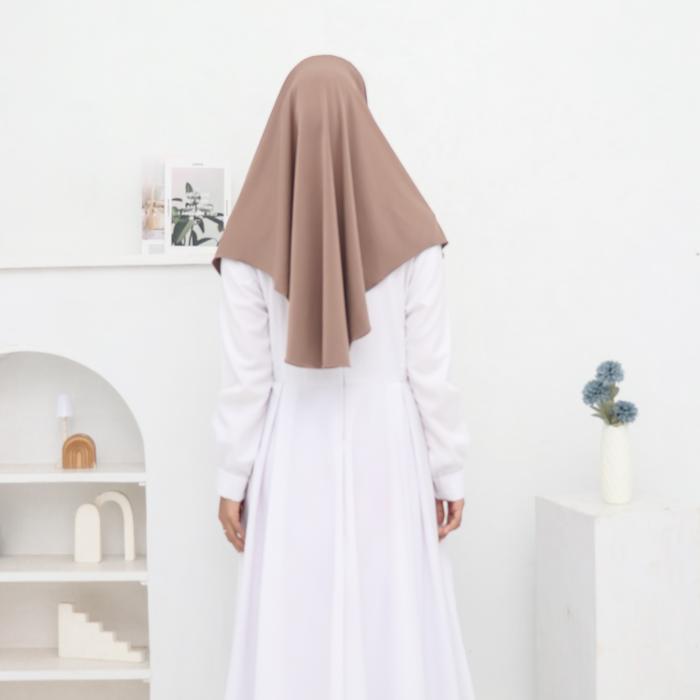Kerudung Muslim Wanita Daily Hijab - Bergo Instan Penguin Jersey - Dewasa Renda Populer