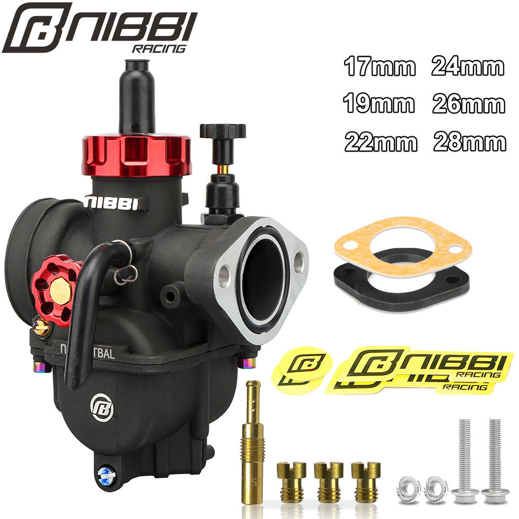 Karburator Motor PE17 19 22 24 26 28mm Flange untuk Motor 2T 4T dengan Main Jet dan Pilot Jet