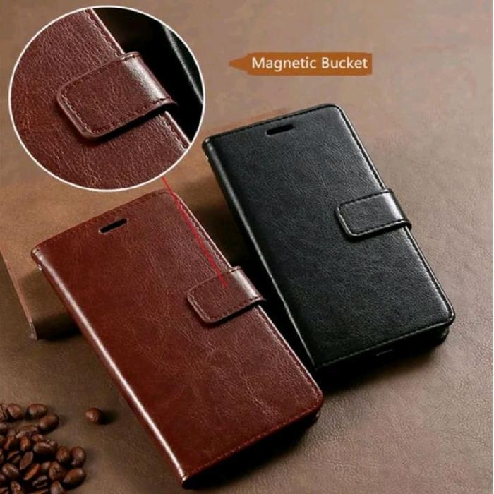 Case Untuk Oppo A54 Flip Leather Case Premium Flip Wallet Case Kulit Untuk Oppo A54 Casing Dompet