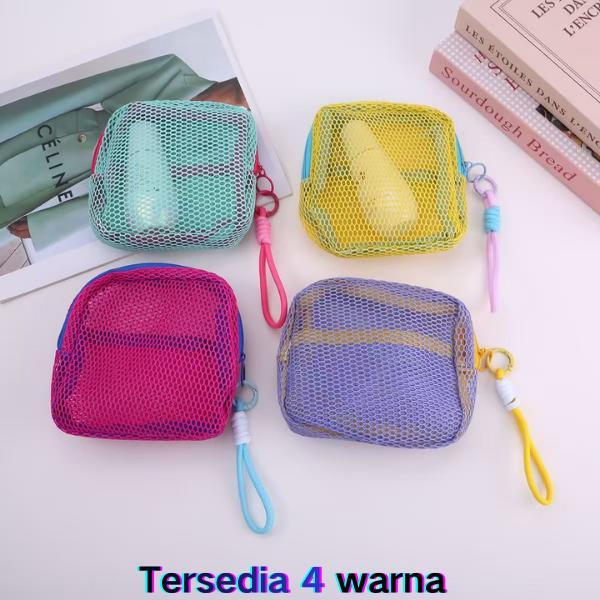Pouch Kosmetik Tas Jaring MakeUp Multifungsi Pouch Serbaguna Tempat Alat Mandi Makeup Wanita Pria