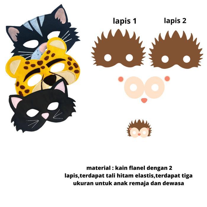 Cosplay Mask Topeng Flanel Dua Lapis Kucing Tom & Jerry Anak Kain