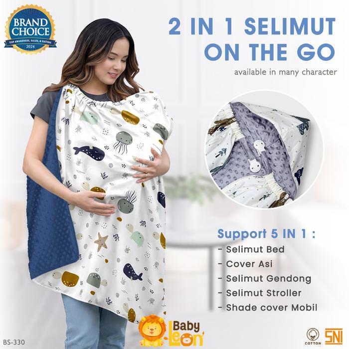 BABY LEON Selimut Bayi Multifungsi Selimut Bayi Baru Lahir Selimut Tidur Bayi Baru Lahir Alas Tidur