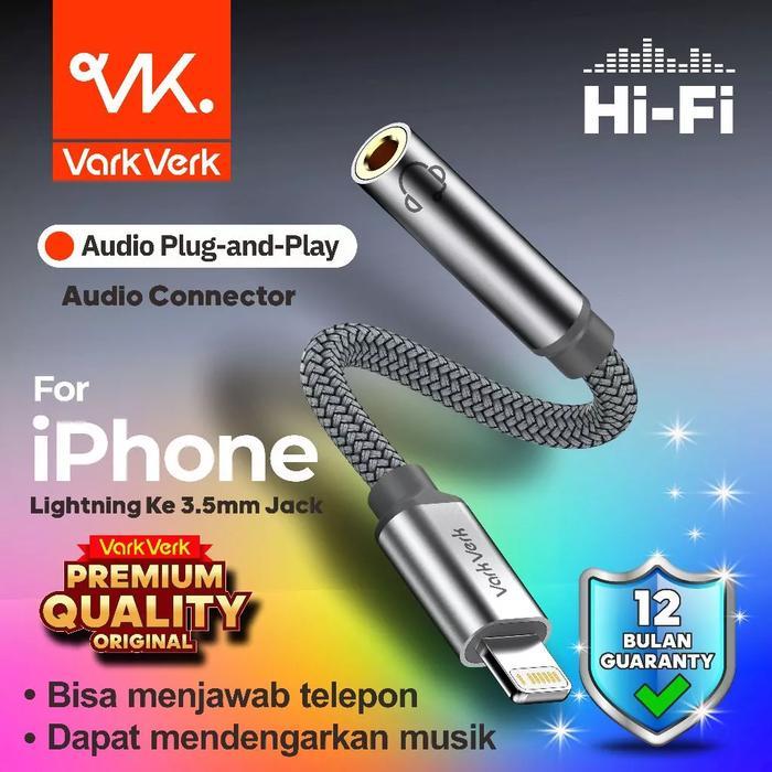 Varkverk Audio Connector Cable Usb-C To Audio Male / Type C To 3.5Mm Converter Splitter / Lightning
