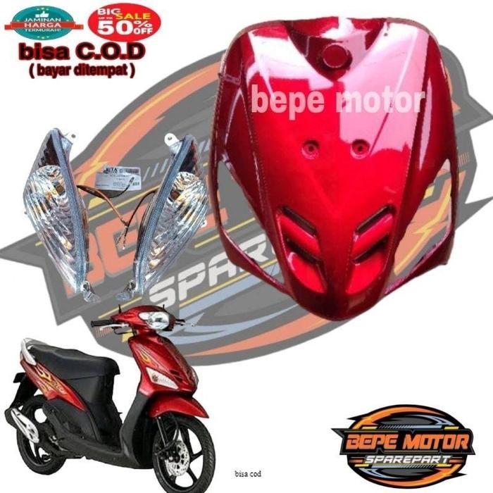MURAH TAMENG DAN LAMPU SEN DEPAN YAMAHA MIO SPORTY MIO LAMA WARNA MERAH MARUN / TAMENG 1SET MIO