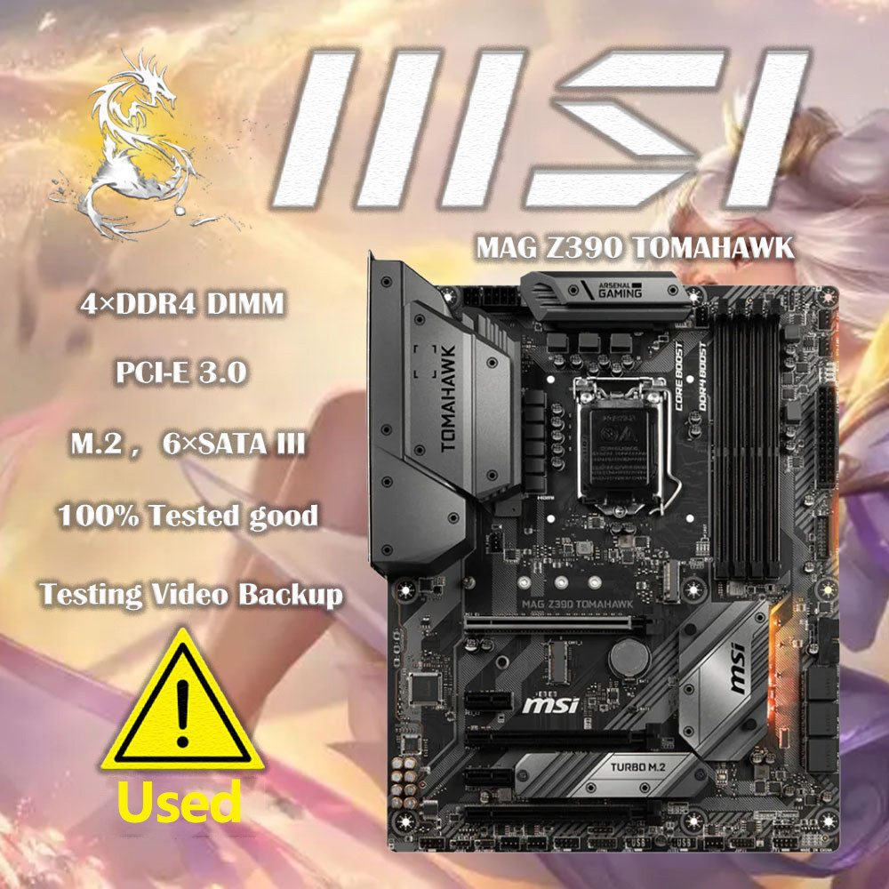 MSI Z390 TOMAHAWK LGA1151 Z390 HDMI SATA 6Gb/s USB 3.1 ATX Intel Motherboard