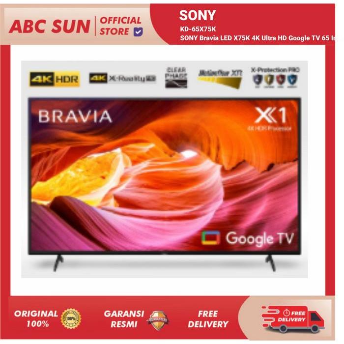 Sony 65x75k Led Tv 65 inch Uhd 4k Smart Hdr Android Google Assistant