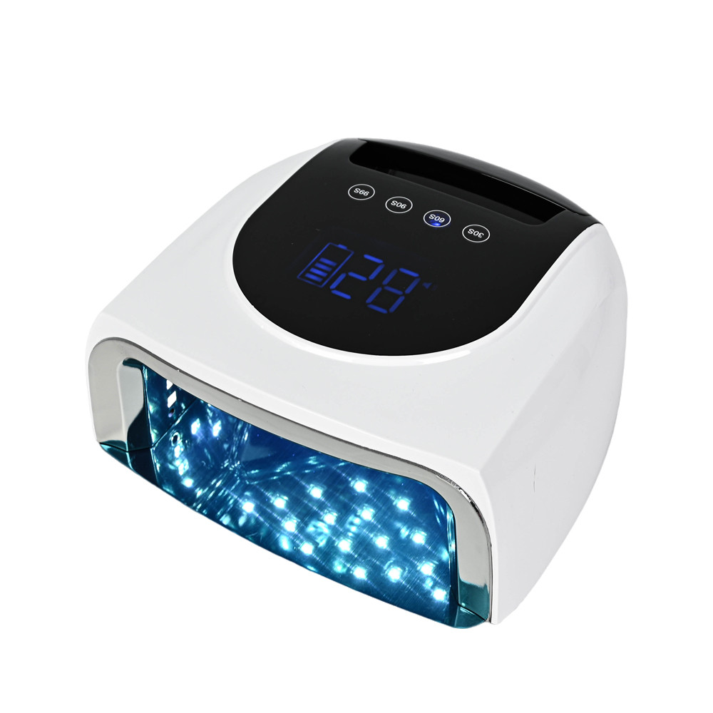 Rechargeable 96W Nail Lamp with Mirror Reflective Base Gel Polish Dryer Manicure Machine UV Light