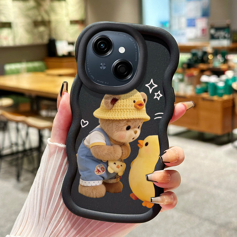 Casing Untuk Tecno Spark GO 1 Case Casing pola Beruang kecil dan bebek Kasing HP ceruk Kesing mewah 