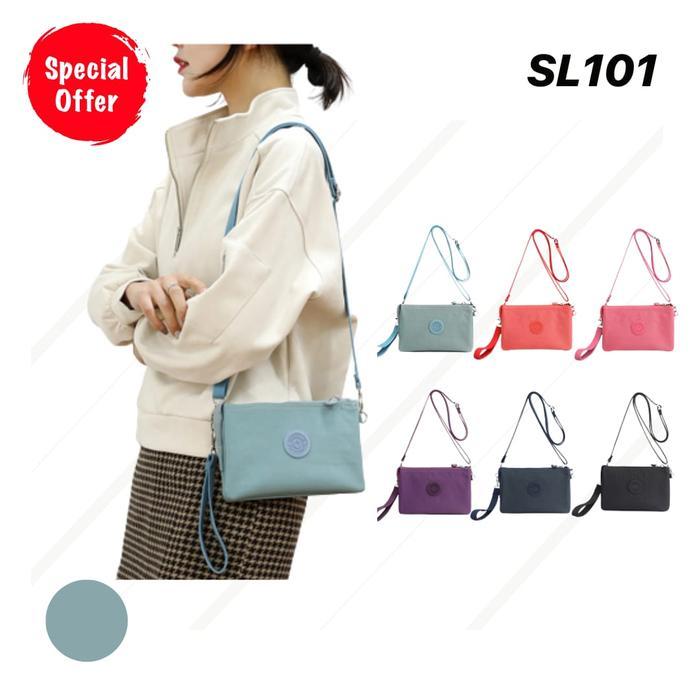 Eiger - Tas Selempang Mini Wanita Sling Bag Nilon Anti Air Multifungsi Korean Clutch Pouch Nylon