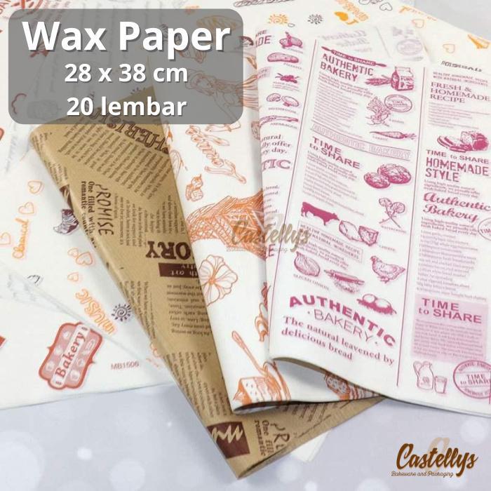 Kertas Roti Bread Parchment Baking Wax Paper Food Grade Sandwich Wrap