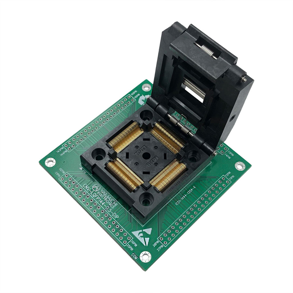 FREE SHIP OPENTOP 100%NEW&ORIGINAL QFP144/LQFP144 SPACING 0.5MM IC BURNING SEAT ADAPTER TESTING SEAT