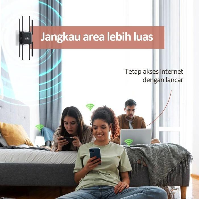 8 Antena Extender Wifi 300Mbps 2.4G Dan 5G Sinyal WiFi Memperluas Wireless Wifi Range Extender