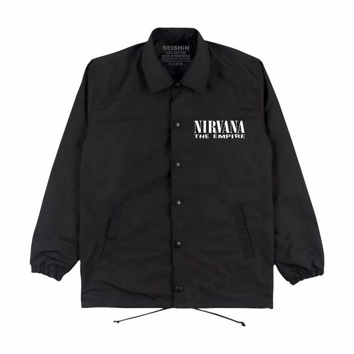 Seishin Jaket Coach Nirvana The Empire Black Jacket