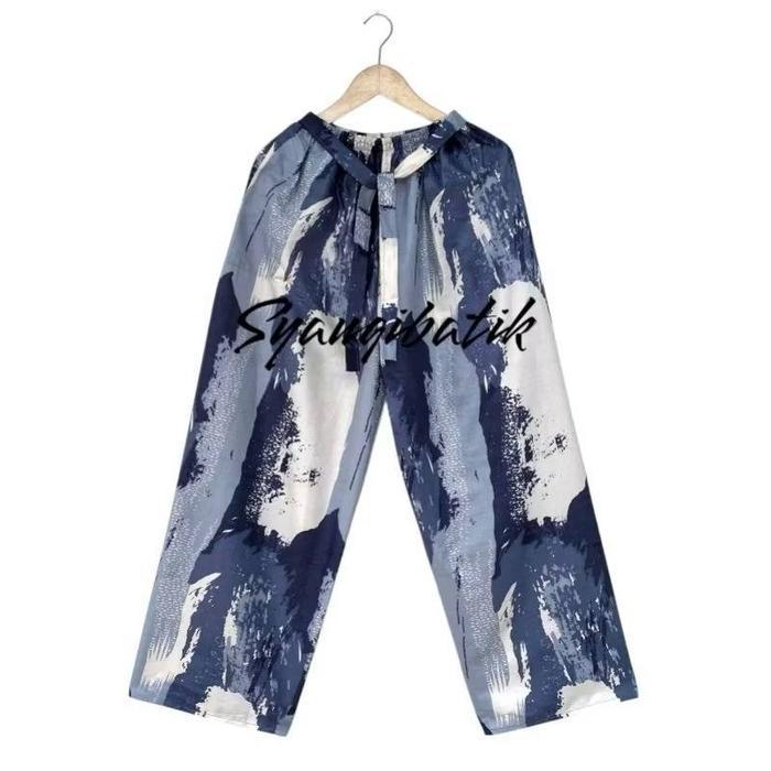 (REG-JUMBO) MARBLE CELANA KOLOR PANJANG PRIA WANITA KULOT BATIK BAHAN RAYON ADEM TYE DYE ABSTRAK
