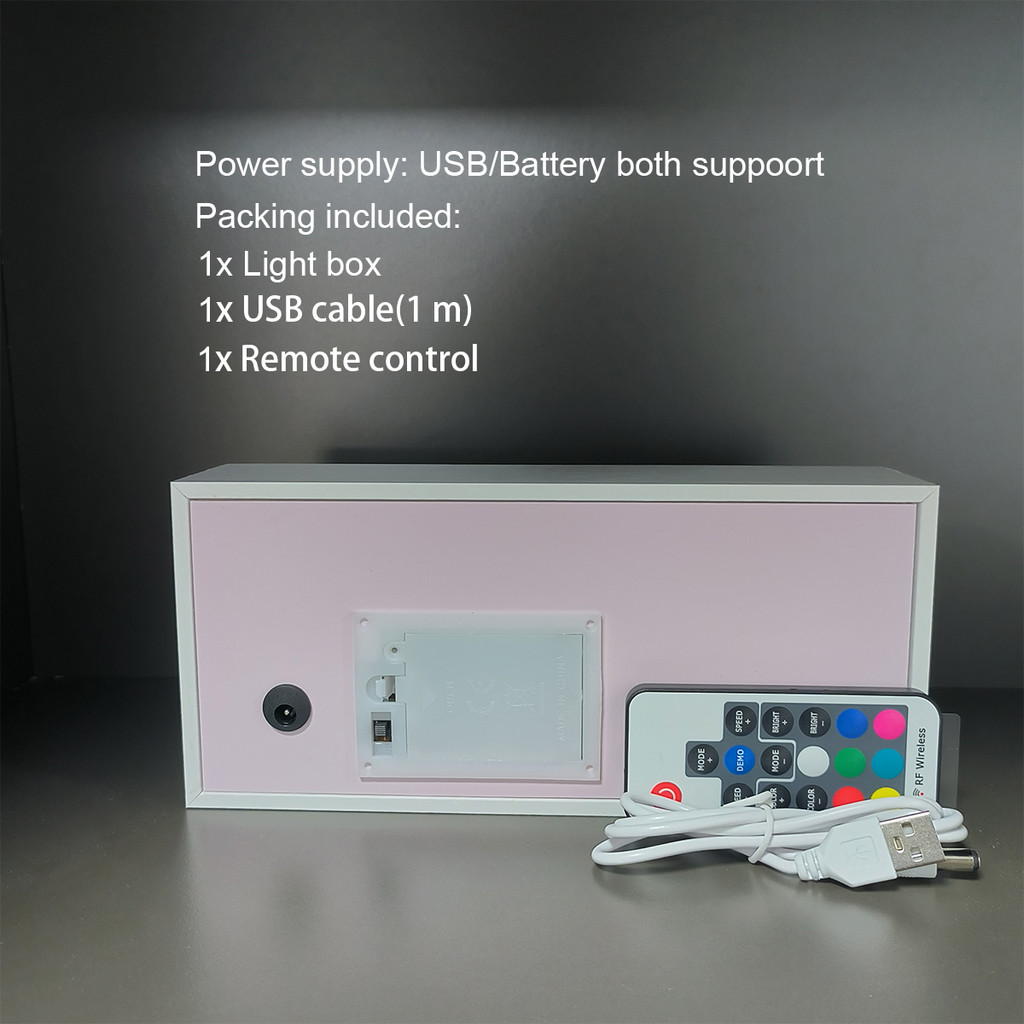 Anime Series Paper-Cut Light Room Bedroom Night Light Remote Control Colorful Light Box Color Change