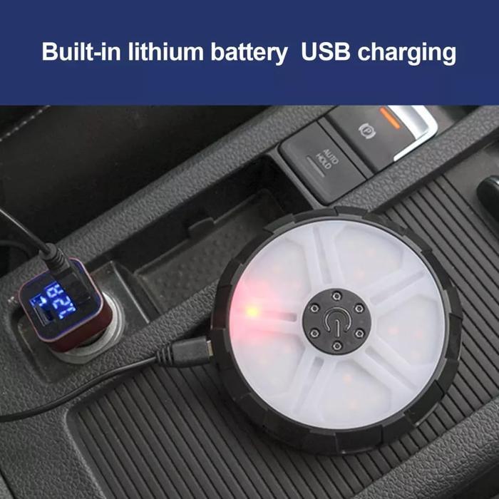 Car Led 3 Color Portable Lampu Baca Magnet Interior Usb Plafon Atap Mobil