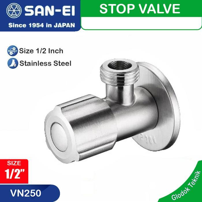 San Ei Keran Shower VN250 - Stop Kran stop valve VN 250 Keran Toilet Stainless Steel