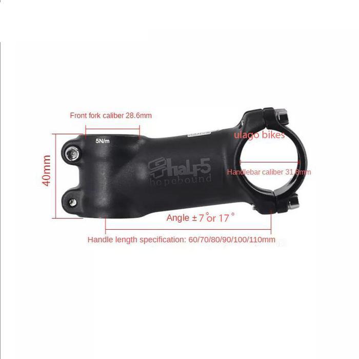 stem alloy GT half5 OS 31.8 mtb roadbike 6 17 derajat wake ec90 ztto uno riser lunje balugoe sepeda
