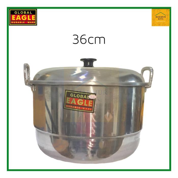 Panci Dandang Kukus Besar 36 40 45 50 55 60 Cm Aluminium Global Eagle / Jawa Maspion Panci Langseng