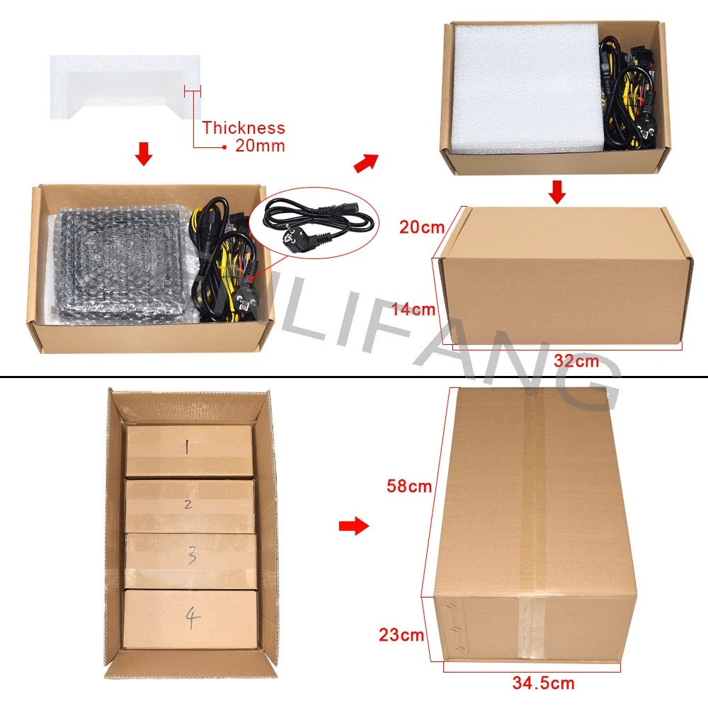 SENLIFANG ATX 2000w Suitable for mining Power Supply 8GPU ETC RVN Rig Ethereum Miner 180-240v PC PSU