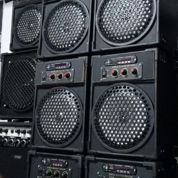 Speaker Aktif 6inch 12v, BARU, suara mantab, Tone Volume Treble Bass