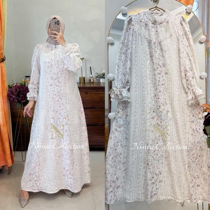 Aleza Dress Gamis Muslim Rayon Jaguard Pasti Promo
